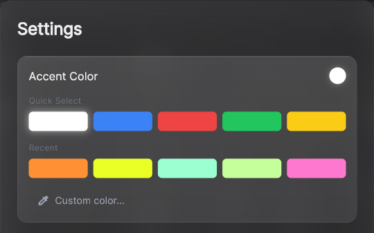 Accent color picker